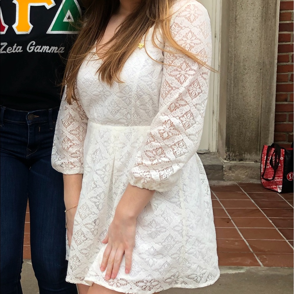 Cream/White Mini Dress